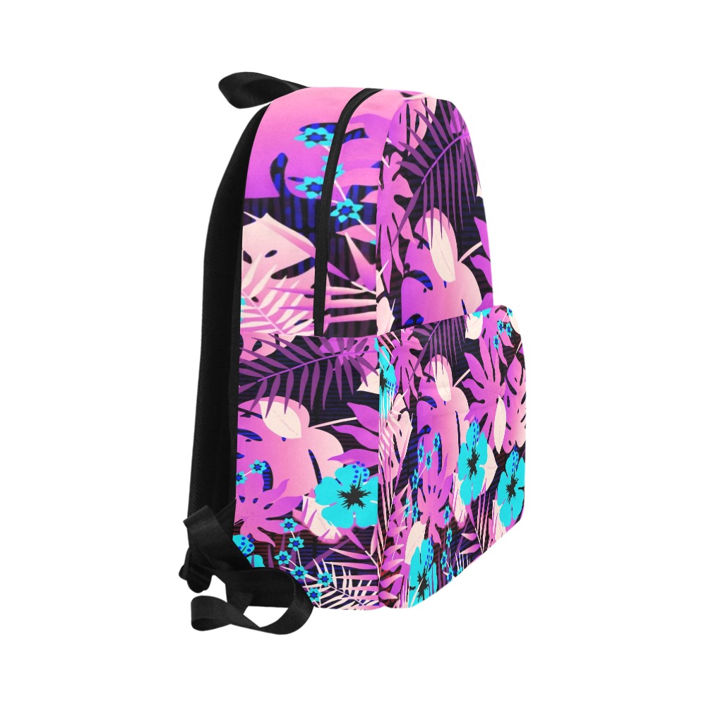 GROOVY FUNK THING FLORAL PURPLE Unisex Classic Backpack (Model 1673)
