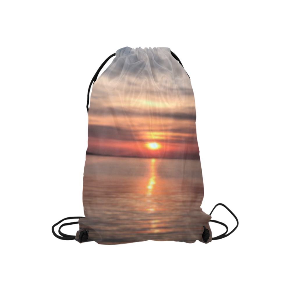 Pink Amber Sunset Collection Small Drawstring Bag Model 1604 (Twin Sides) 11"(W) * 17.7"(H)