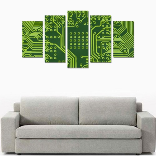 Computer Age (Circuit Board) 9 Canvas Print Sets A (No Frame)