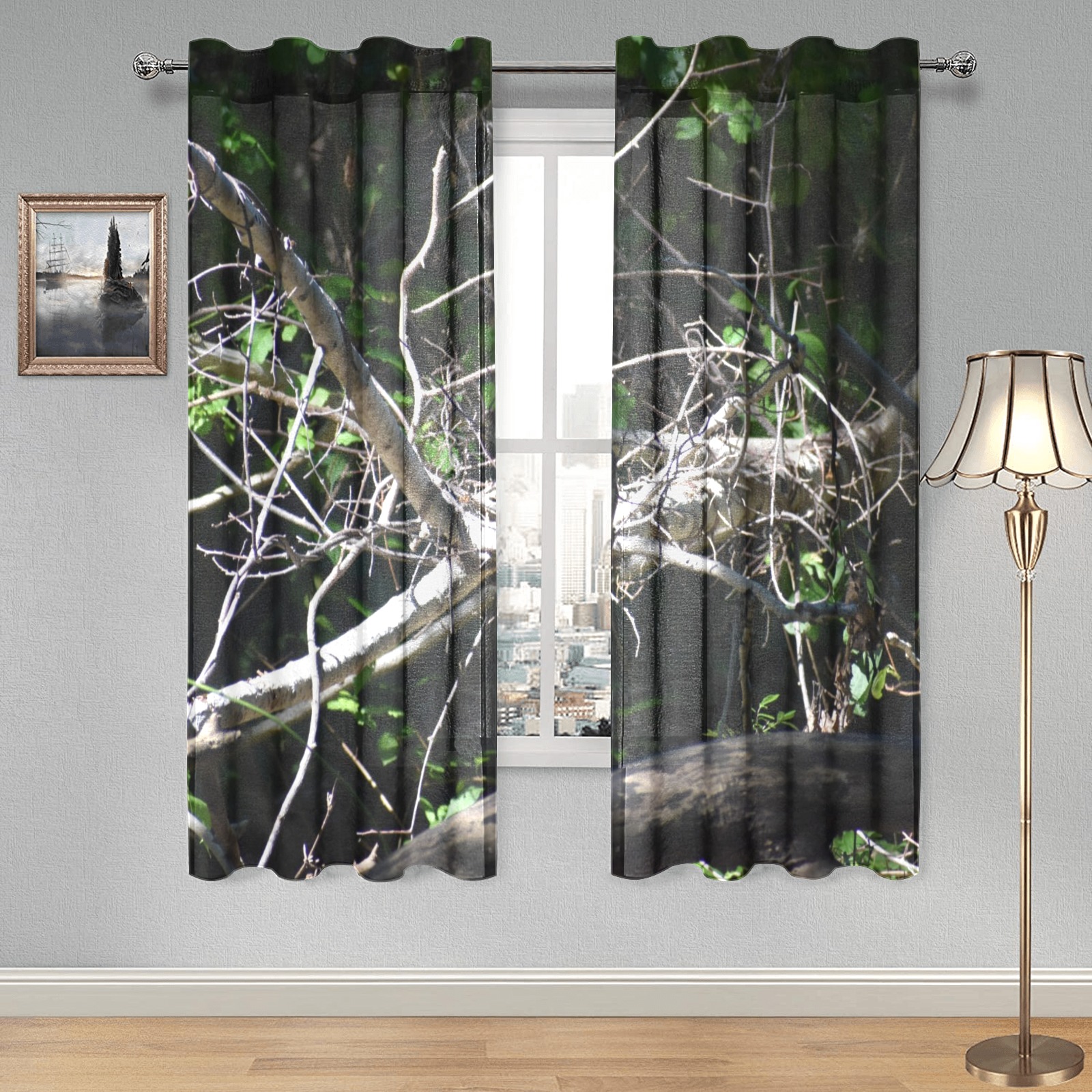 a moment of light Gauze Curtain 28"x63" (Two-Piece)
