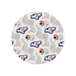 Elegant Abstract Mid Century Pattern Round Seat Cushion