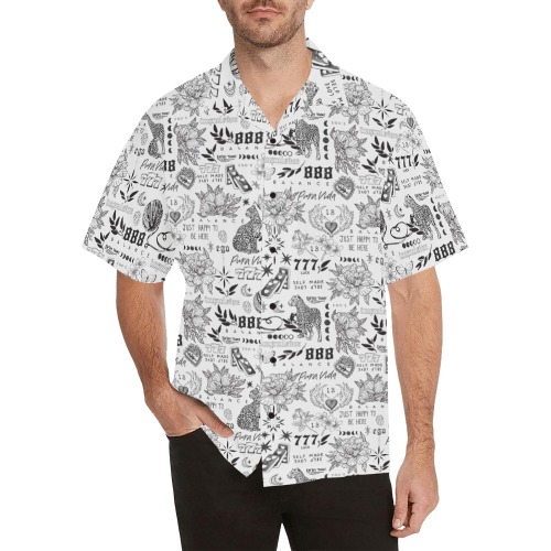 Inspirational tattoo pattern BL 2 Hawaiian Shirt (Model T58)