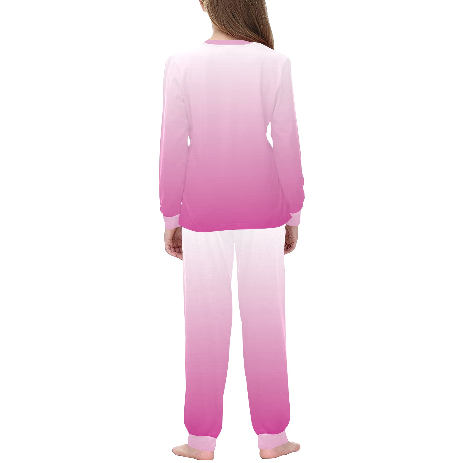 Pink Ombre Kids' All Over Print Pajama Set