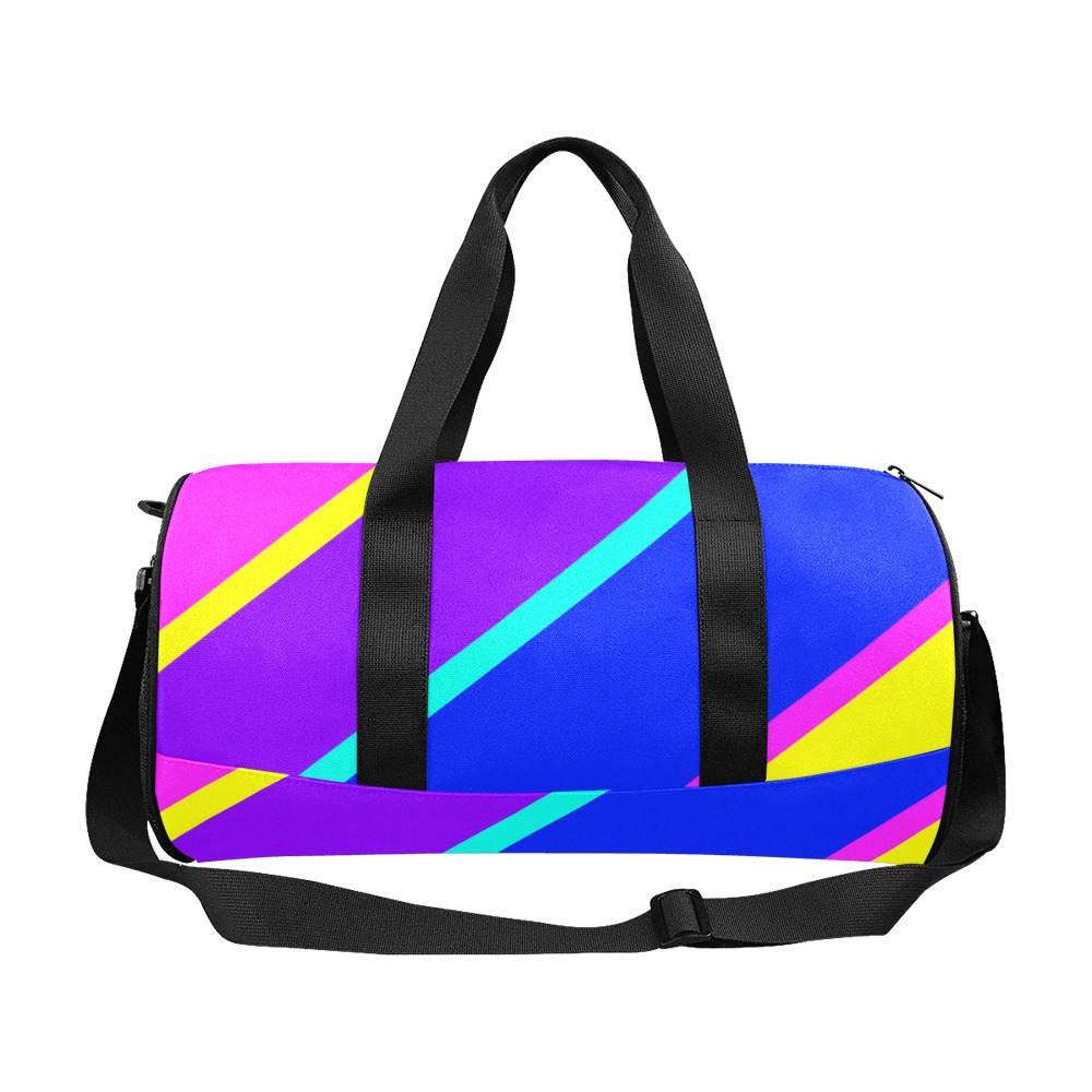 Bright Neon Colors Diagonal Duffle Bag (Model 1679)