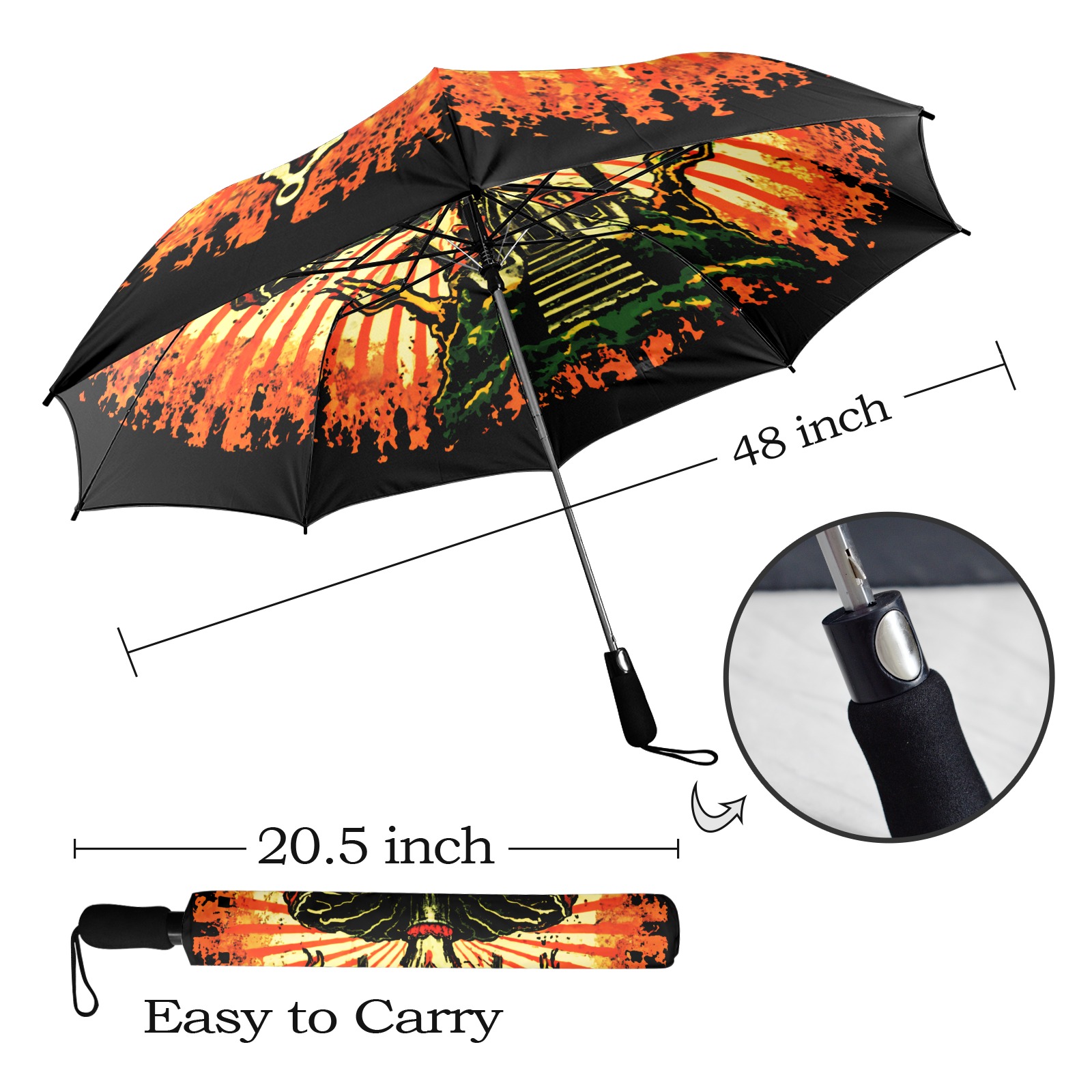 Magic Mushroom Church Semi-Automatic Foldable Umbrella (Model U12)