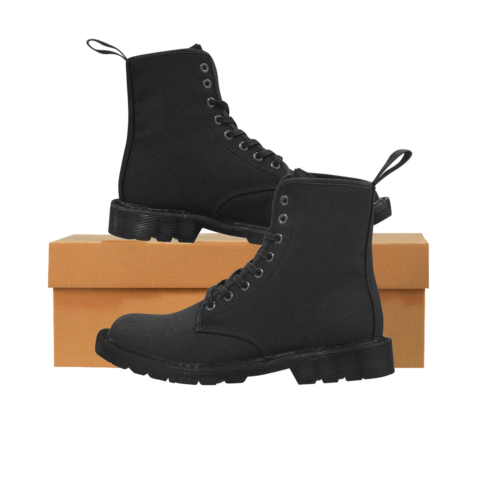 Black Martin Boots for Men (Black) (Model 1203H)