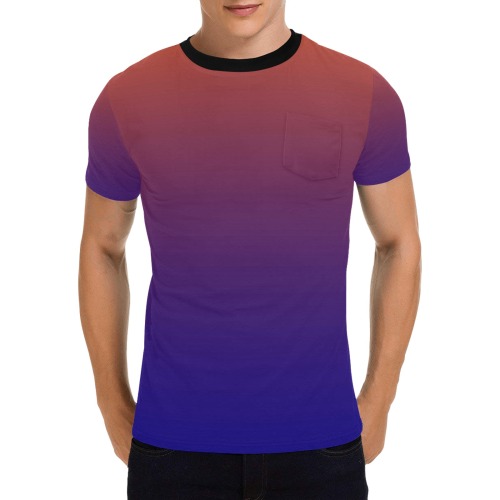 slice of rainbow Men's All Over Print T-Shirt with Chest Pocket (Model T56)
