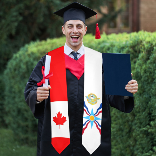 Assyrian Canadian Flag Stole Graduation Stole