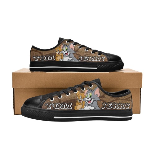 Tom & Jerry Kids Designer Shoes Low Top Canvas Shoes for Kid (Model 018)