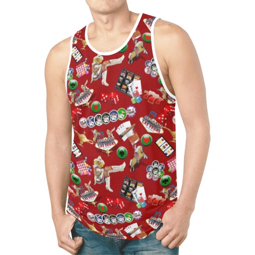 Las Vegas Icons Gamblers Delight / Red New All Over Print Tank Top for Men (Model T46)
