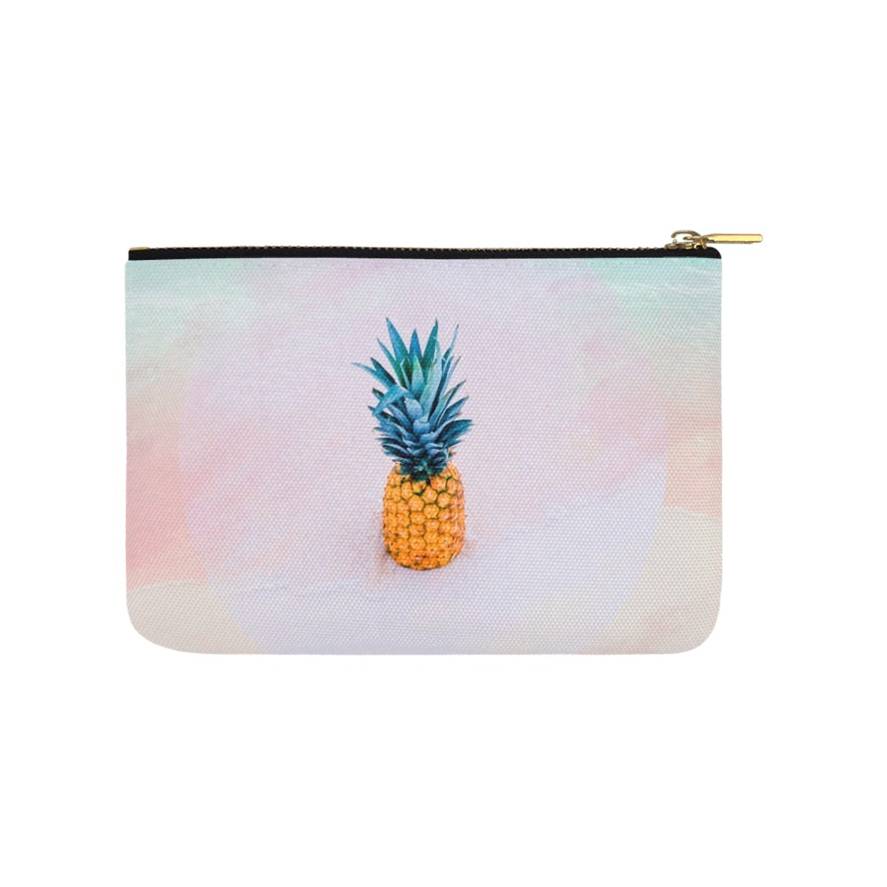 Pineapple on the pink beach Carry-All Pouch 9.5''x6''