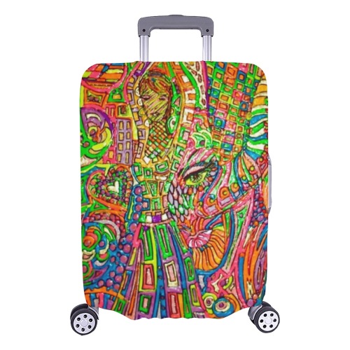 Dancer doodle Luggage Cover/Large 26"-28"