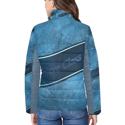 I Have Class Women's Stand Collar Padded Jacket (Model H41)