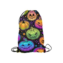 Colorful Pumpkins Small Drawstring Bag Model 1604 (Twin Sides) 11"(W) * 17.7"(H)