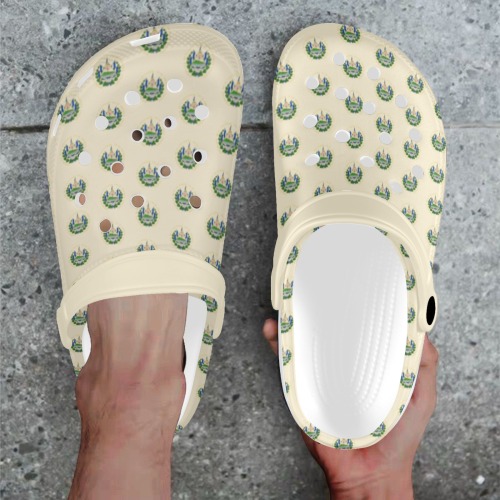 El Salvador Flag Icons Custom Print Foam Clogs for Adults