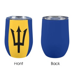 Flag_of_Barbados. 12oz Wine Tumbler