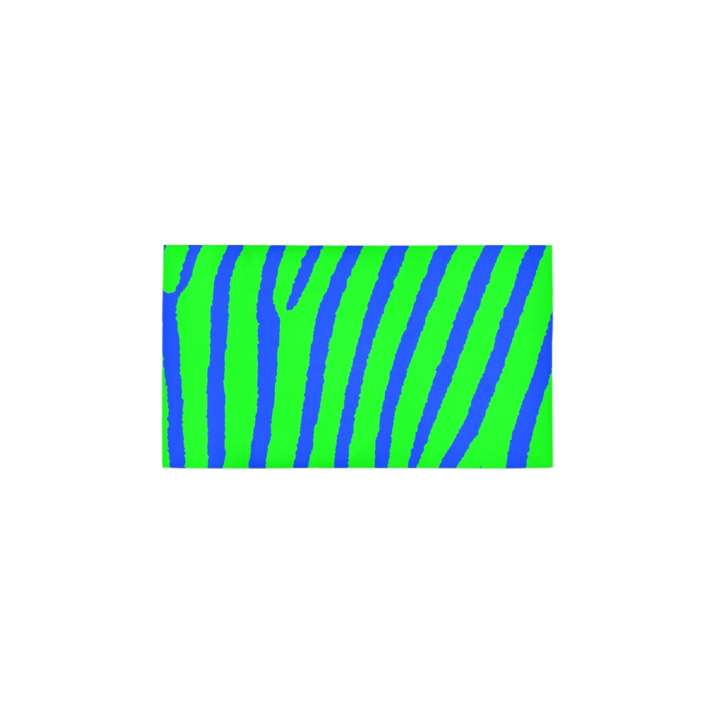 Zebra Print (Green & Blue) Bath Rug 16''x 28''