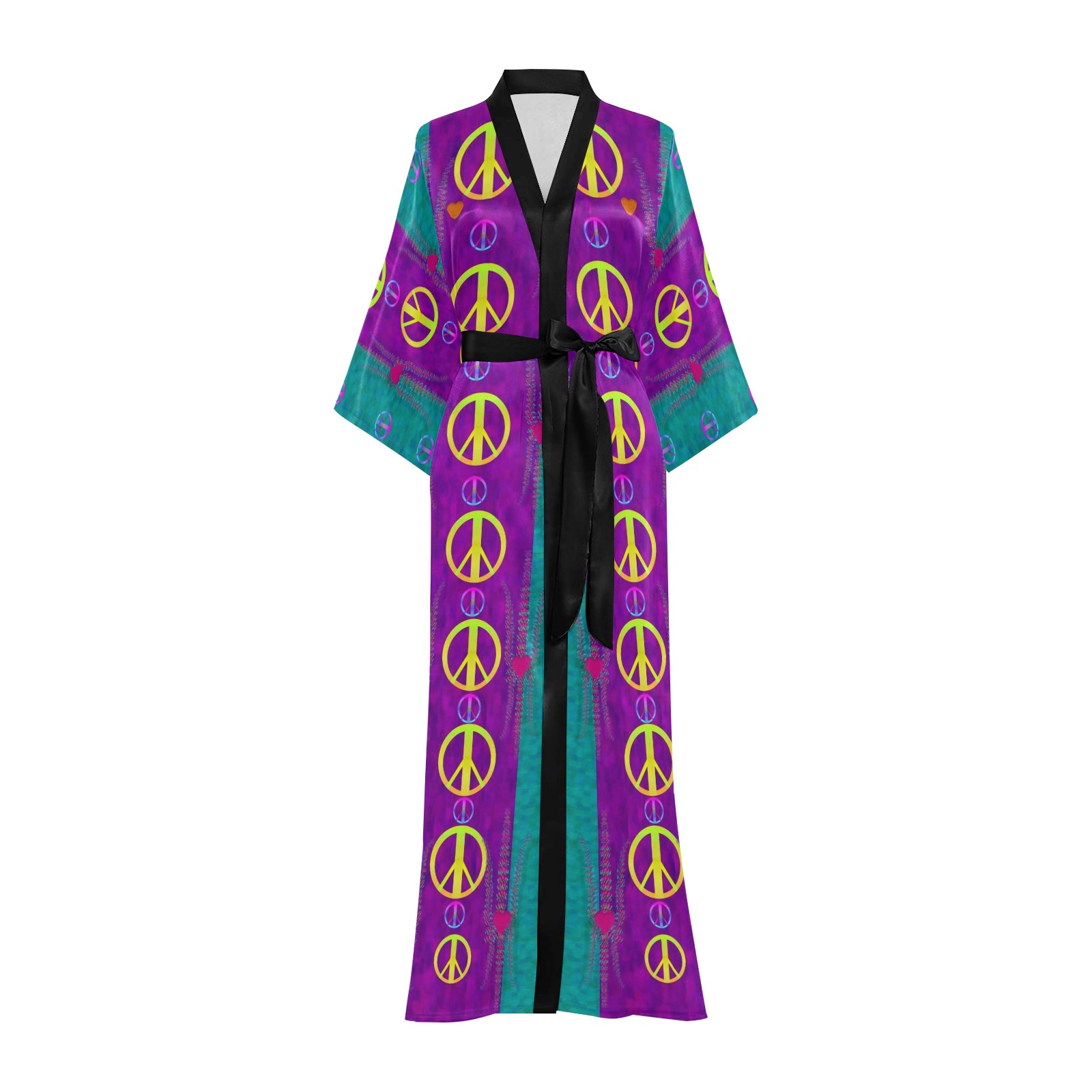 Peace be with us this wonderful year in true love Long Kimono Robe