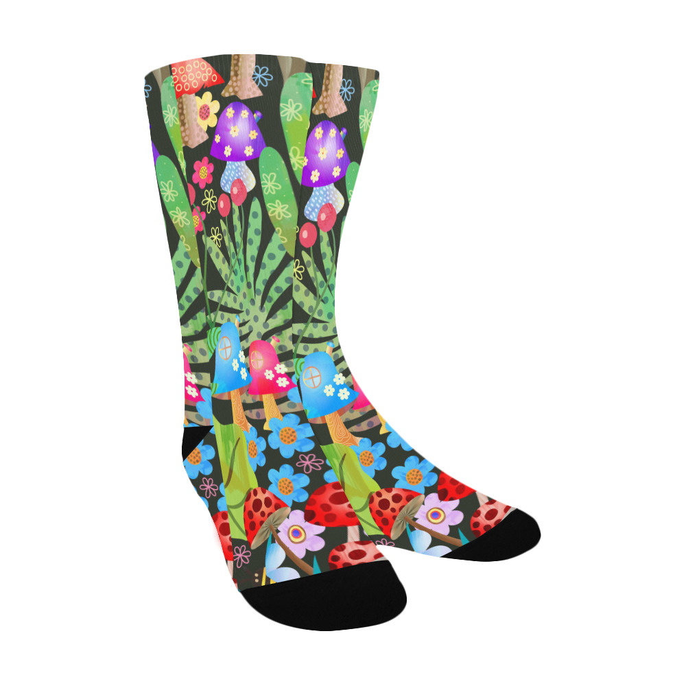 Enchanted Forest Fairytale Garden Rustic Scene Women's Custom Socks