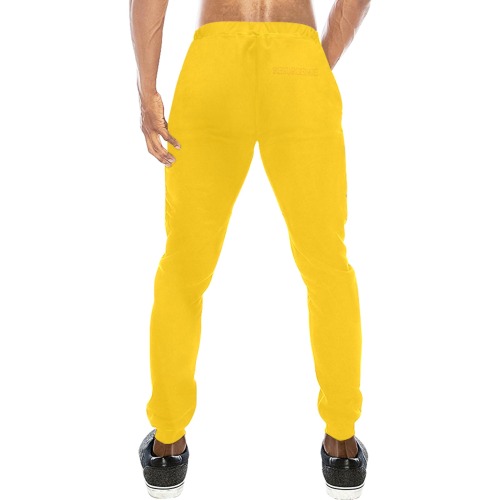 Praise the Sun Yellow Joggers Unisex Casual Sweatpants (Model L11)
