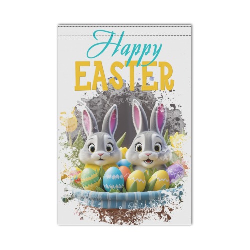 Happy Easter Gray Bunnies