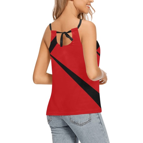 Sexy Red and Black Loose Fit Halter Neck Top (Model T68)