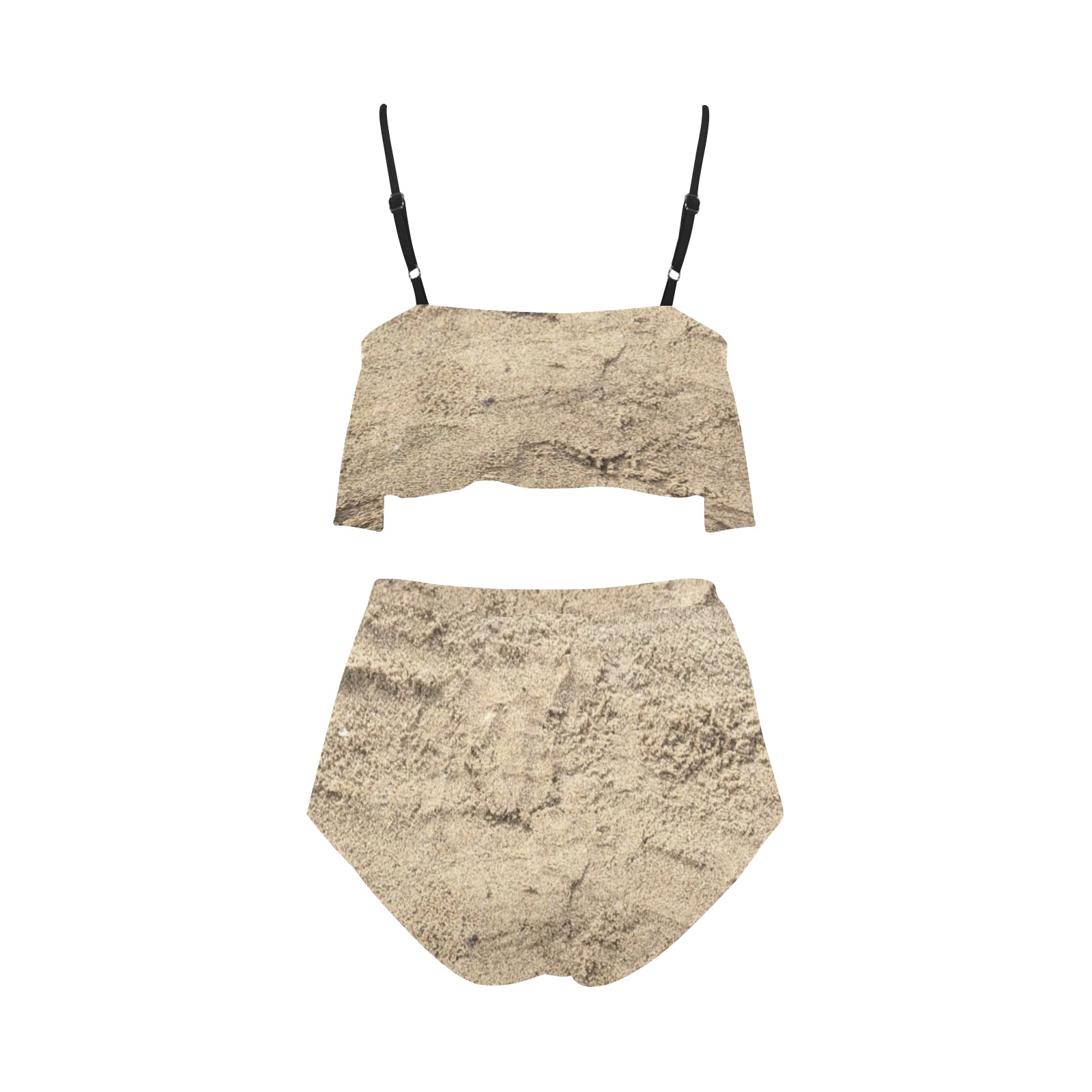 Love in the Sand Collection High Waisted Ruffle Bikini Set (Model S13)
