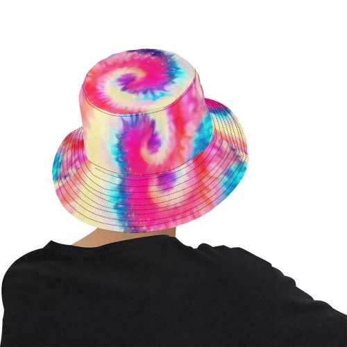sombrero pescador espiral rosa All Over Print Bucket Hat for Men