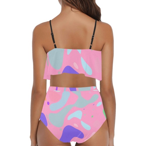 pastelspot High Waisted Ruffle Bikini Set (Model S13)