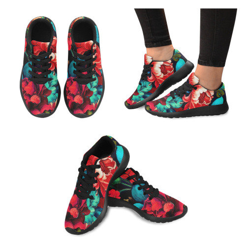 flowers botanic art (6) running shoes Women’s Running Shoes (Model 020)