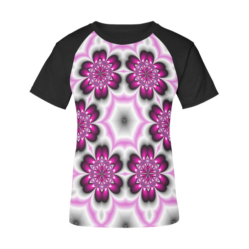 Tribal Ethnic Mandala Women's Raglan T-Shirt/Front Printing (Model T62)