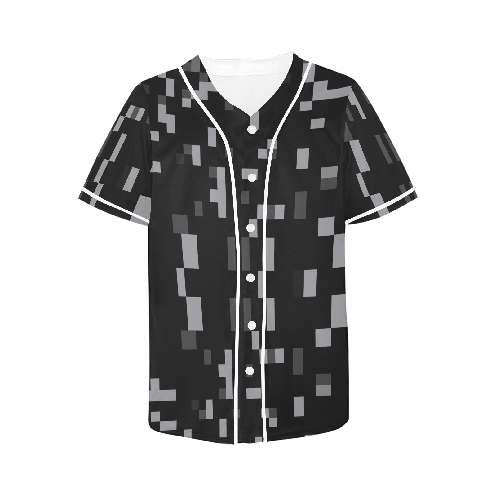 Black and Gray Color Blocks All Over Print Baseball Jersey for Women (Model T50)