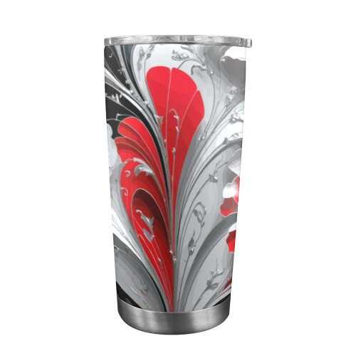 Falcon Bloom Art Nouveau Elegance 20oz Mobile Tumbler with Clear Slide Lid