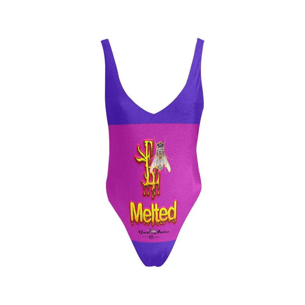 Melted Collectable Fly Swimwear Sexy Low Back One-Piece Swimsuit (Model S09)