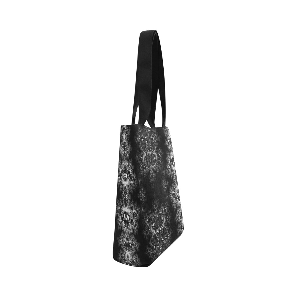 Frost at Midnight Fractal Canvas Tote Bag (Model 1657)