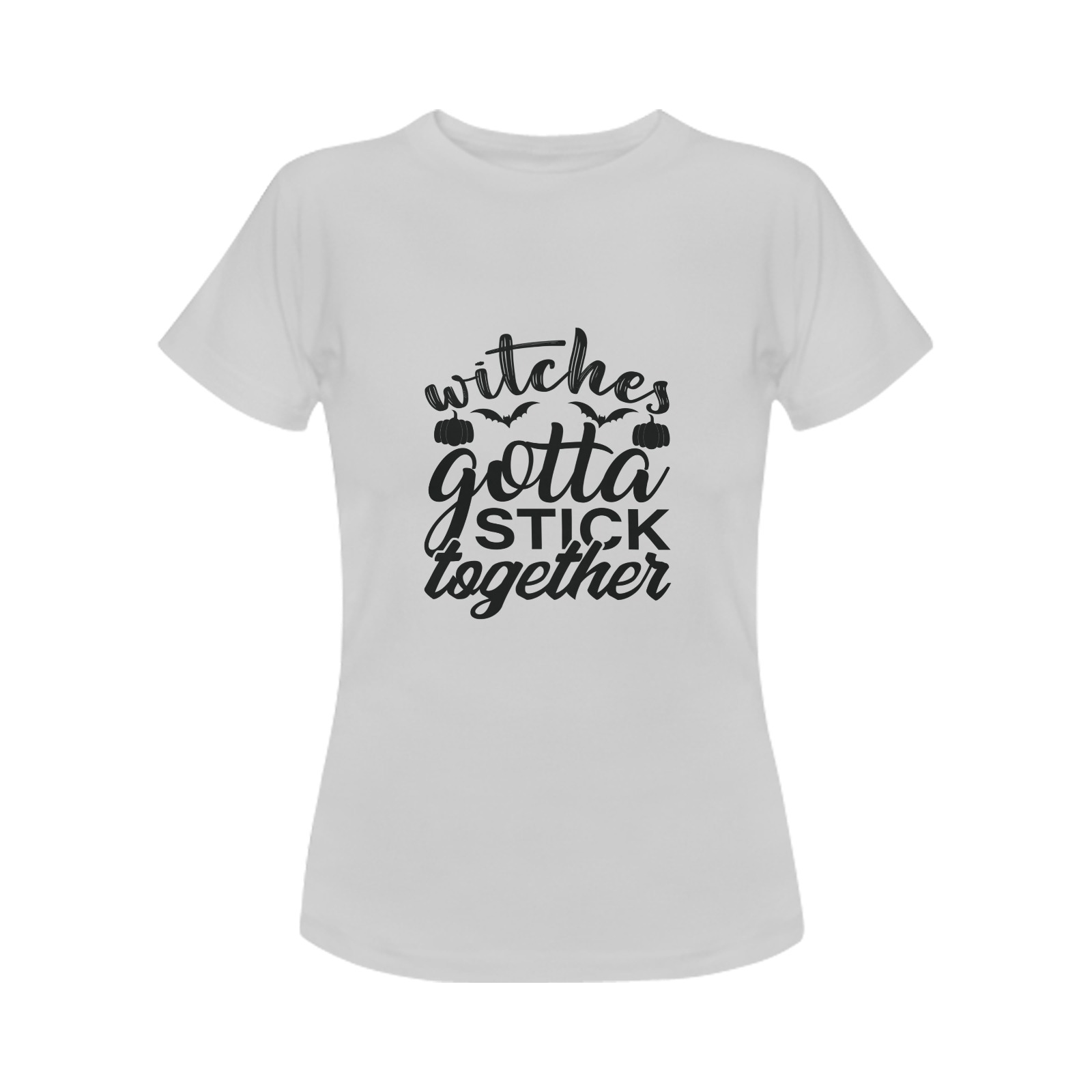 Witches Gotta Stick Together Women's T-Shirt in USA Size (Two Sides Printing)