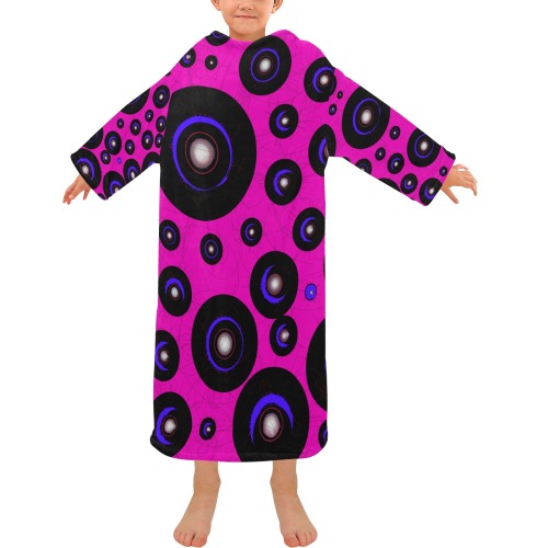 CogIIpnk1 Blanket Robe with Sleeves for Kids
