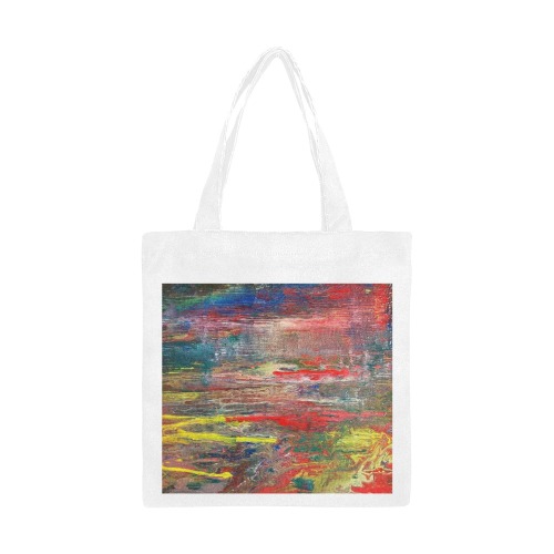 down by the Lake Canvas Tote Bag/Small (Model 1700)