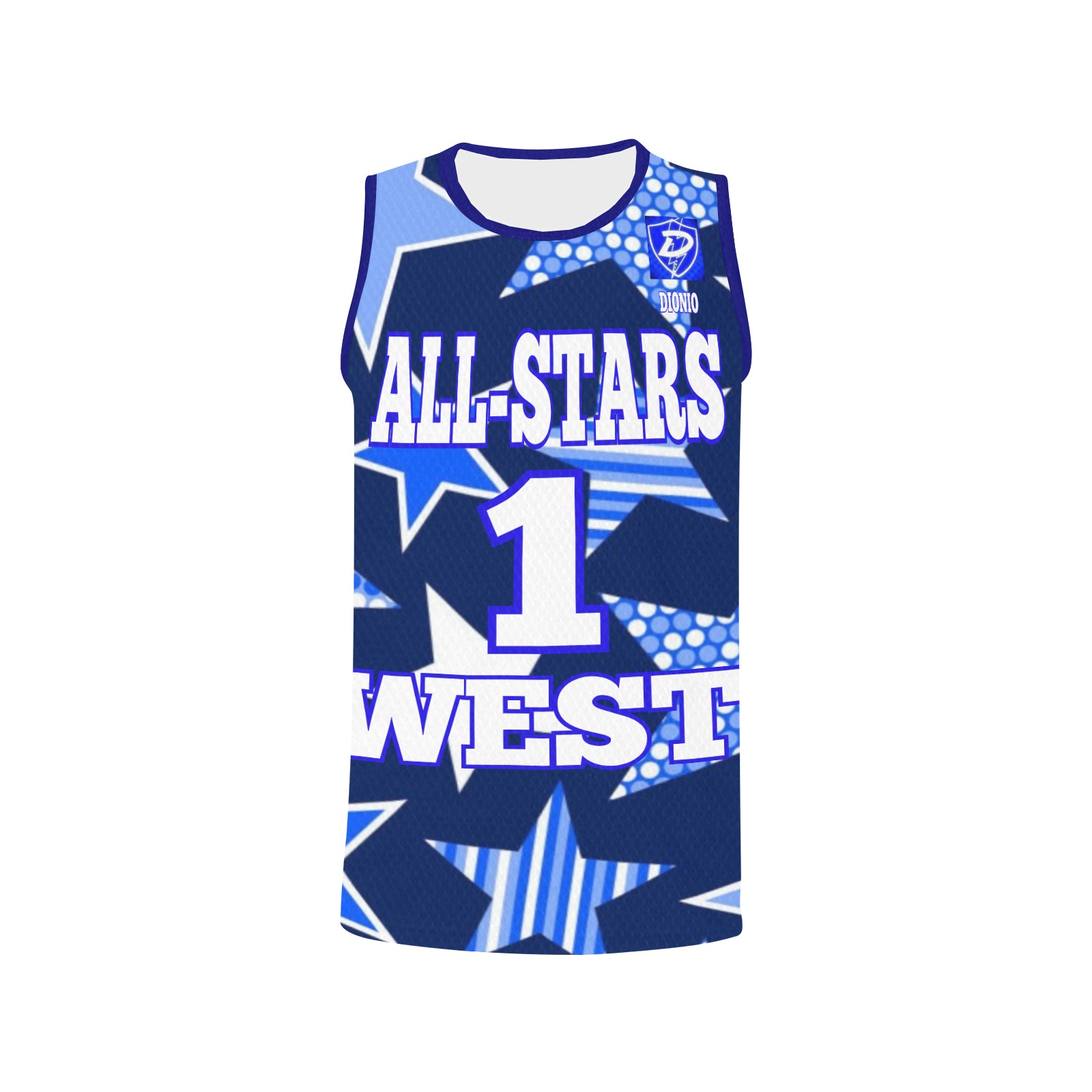 DIONIO Clothing - Men's Basketball All-Star Jersey (West Classic) All Over Print Basketball Jersey