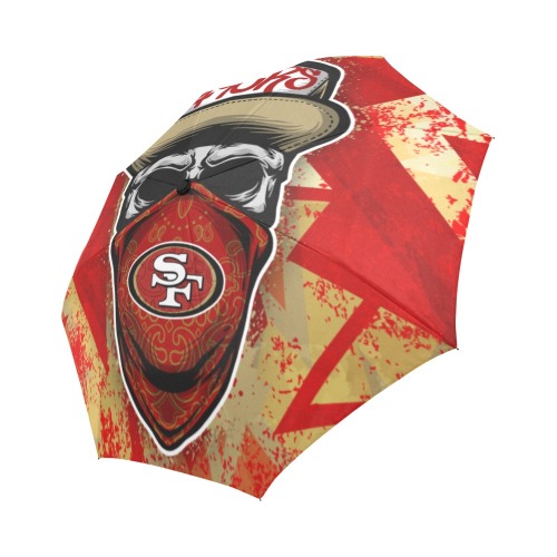 Skull head - Hat - San Francisco 49ers-umbrella Auto-Foldable Umbrella (Model U04)