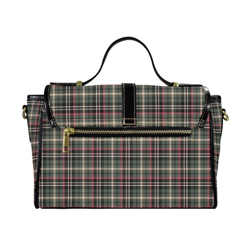 Classic Plaid Multi-Function Satchel-Black (Model 1740)