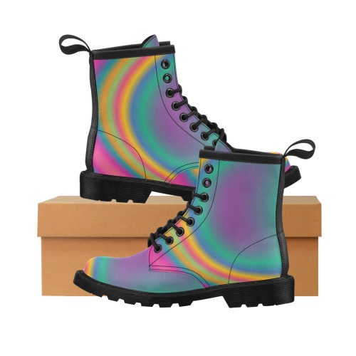 gradientcolors (17) Women's PU Leather Martin Boots (Model 402H)