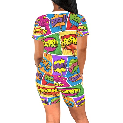 Comic page speech bubbles Collectable Fly Women's Short Yoga Set