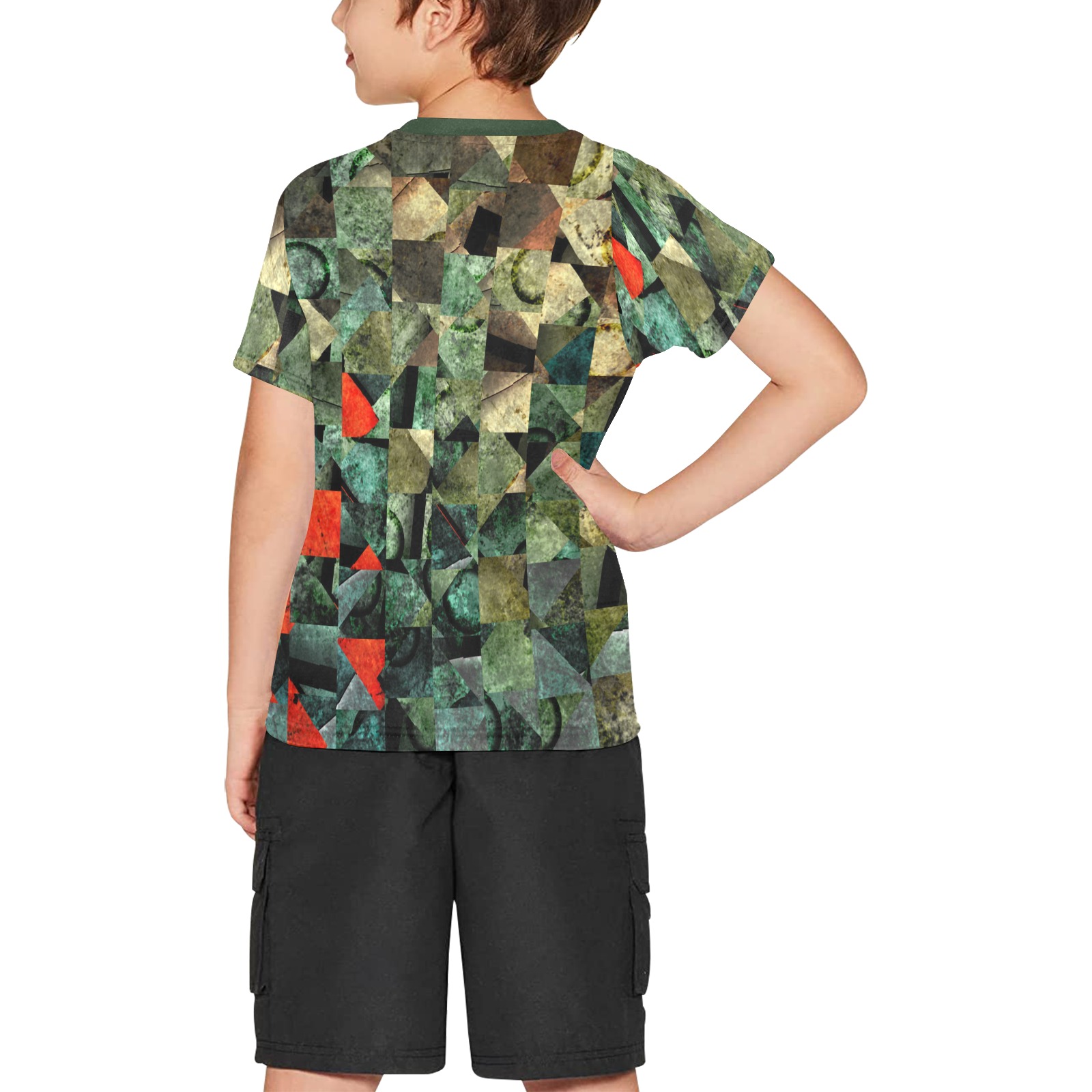 urbangeometry Big Boys' All Over Print Crew Neck T-Shirt (Model T40-2)