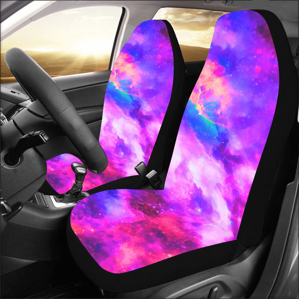Watercolor Universe Galaxy Space Painting Car Seat Covers (Set of 2)