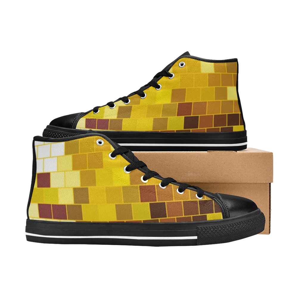 DISCO BALL 2 High Top Canvas Shoes for Kid (Model 017)