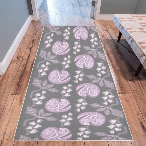 Sweet Floral Pattern Area Rug 9'6''x3'3''