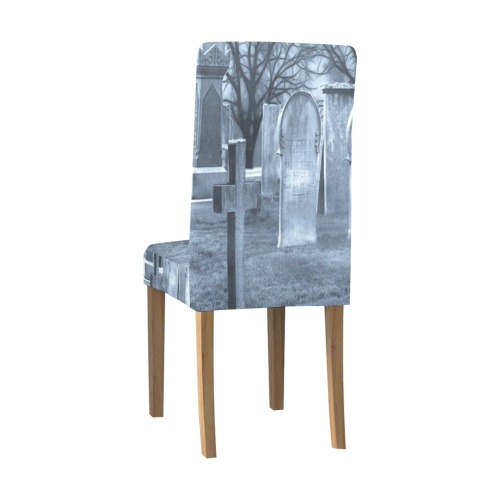 Haunted Cemetery Removable Dining Chair Cover
