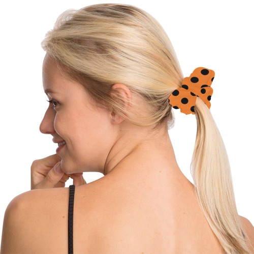 Halloween Polka Dots All Over Print Hair Scrunchie