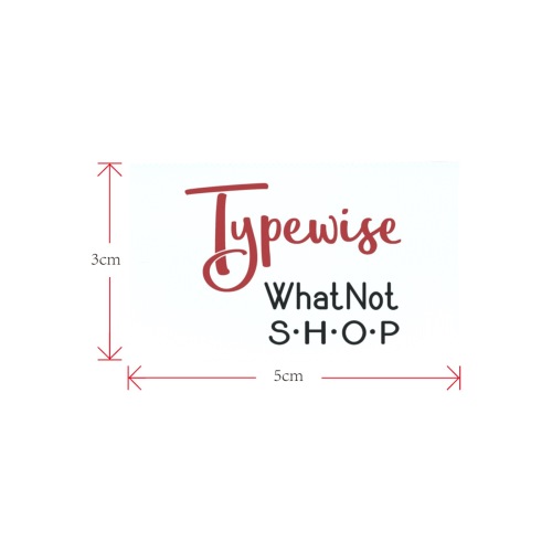 TypewiseWhatNotShop_RED Private Brand Tag on Bags Inner (Zipper) (5cm X 3cm)